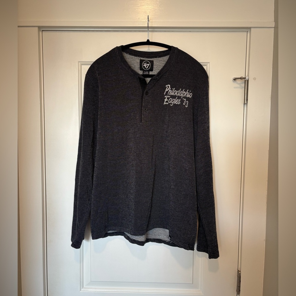 Philadelphia Eagles - 47 brand Quarter Button Sweater Pullover Size XL